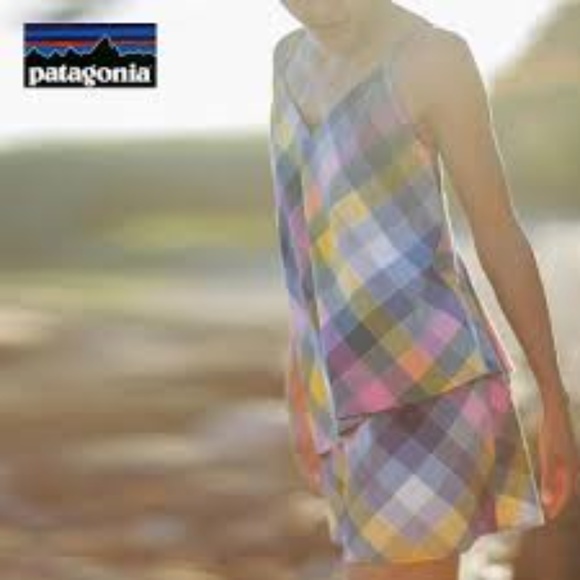 PATAGONIA Madras Plaid Dappled Light Dress [D5] - Picture 1 of 5